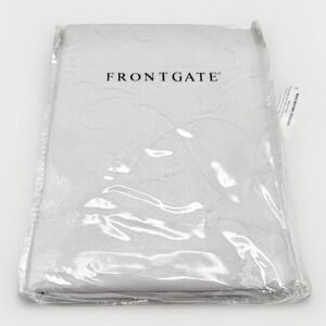 *New Frontgate Flourish Euro Sham Fog Grey 25"x25" Egyptian Cotton Portugal
